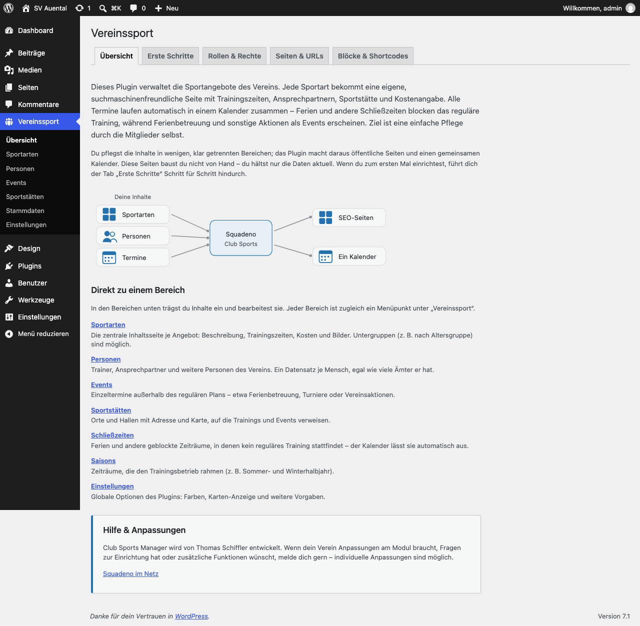 Die Übersicht im Backend zeigt neuen Redakteuren, wo was gepflegt wird.